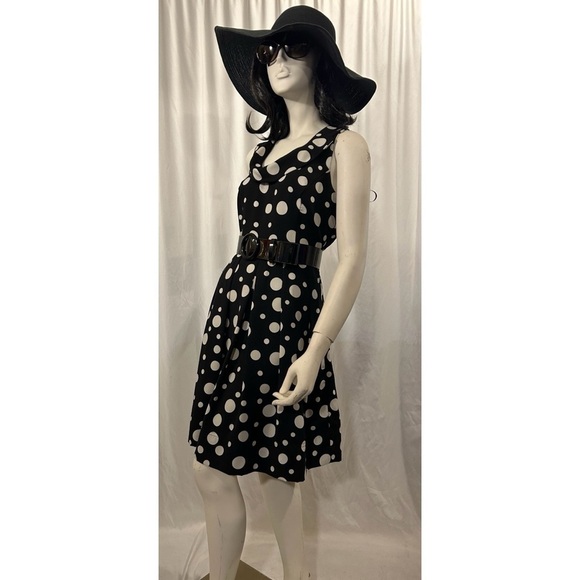 Spense Black and White Polka Dot Dress - Picture 2 of 4